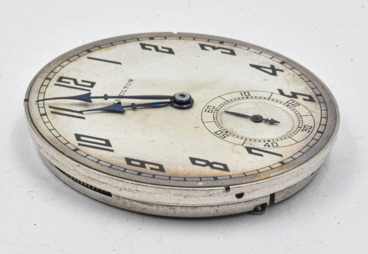 Vintage RUNNING WELL Hamilton 916 – 17j Pocket watch Movement & Original Dial