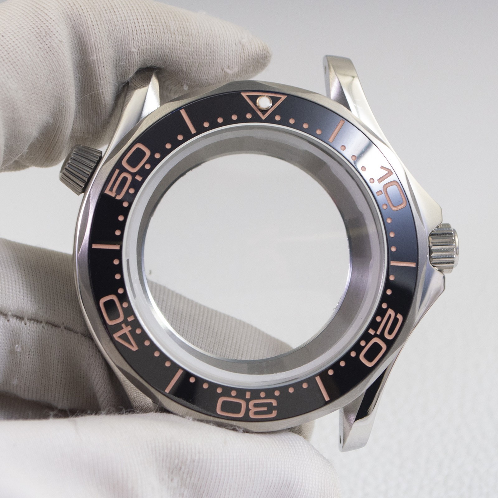 41mm Diver Stainless Steel Watch Case Sapphire Fit NH35 NH36 For Seamaster 300