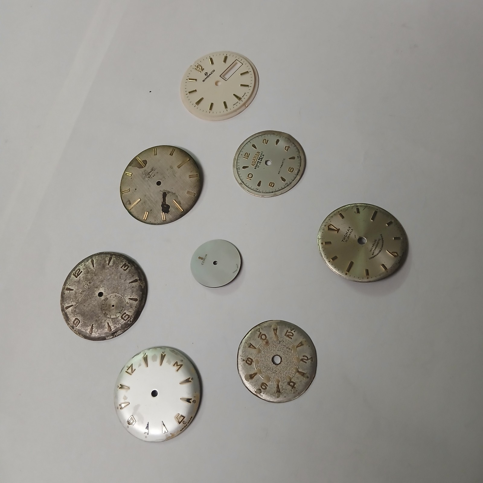 8 Multi Brand Vintage Watch Dials Repair Jewelry 17-30mm