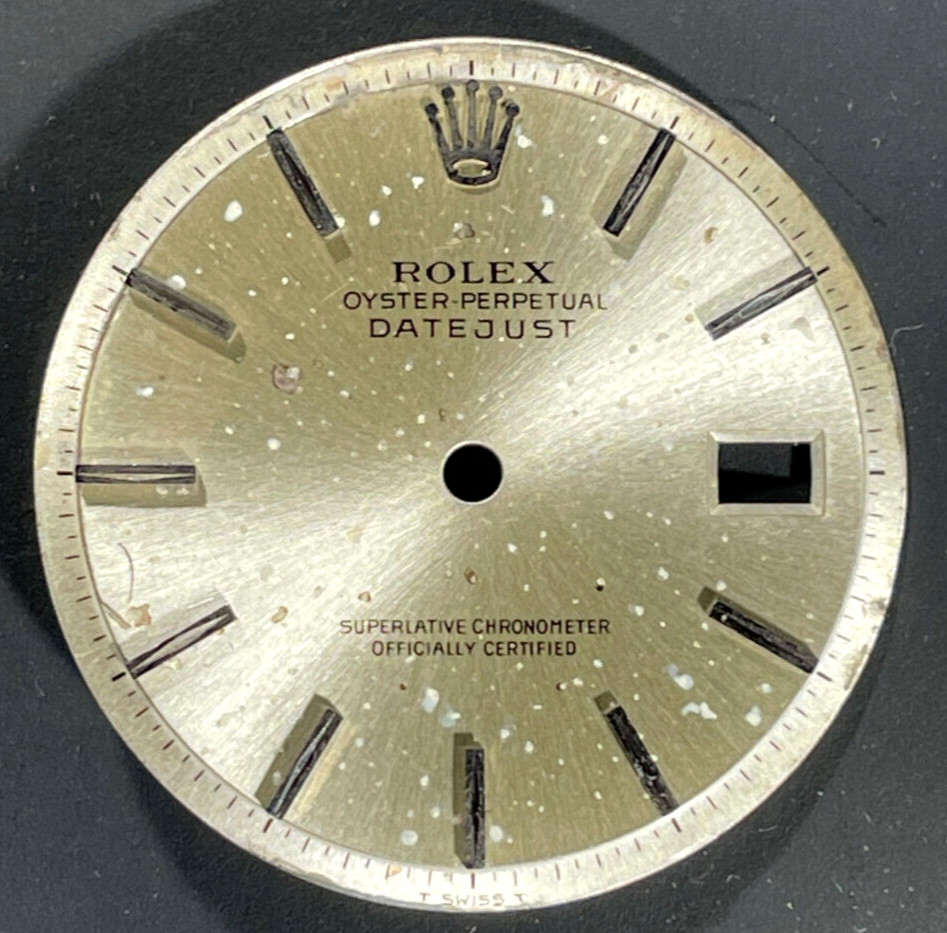 Vintage Rolex Oyster Perpertual Datejust Watch Dial For 36mm Case 1601 1603 1600