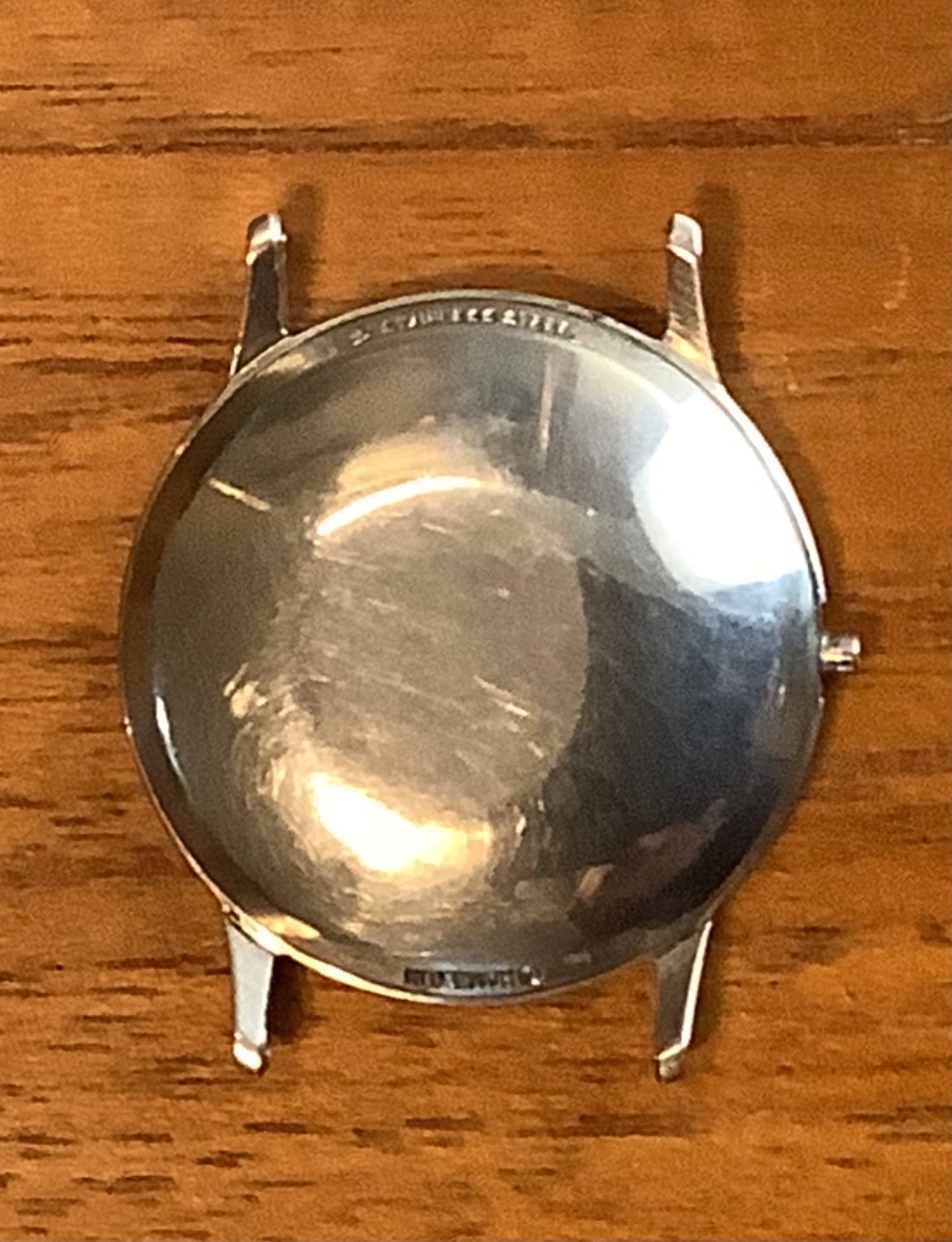Vintage Stainless Steel Men’s Hamilton Round Case Star Watch Co. Solid Case Back