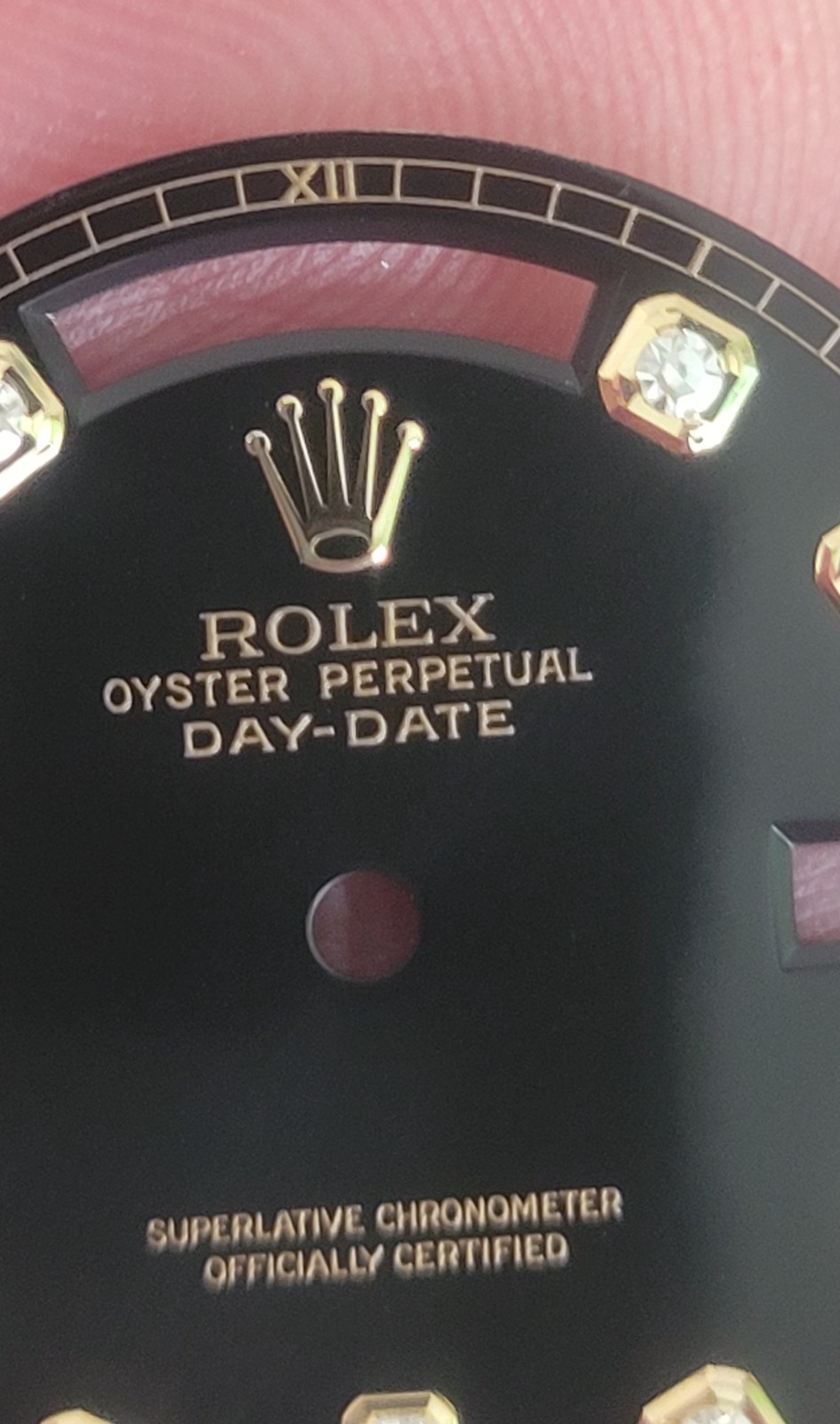 Rolex 100% original Black Factory larger 8+2 diamond dial 118238,18238, Beauty!