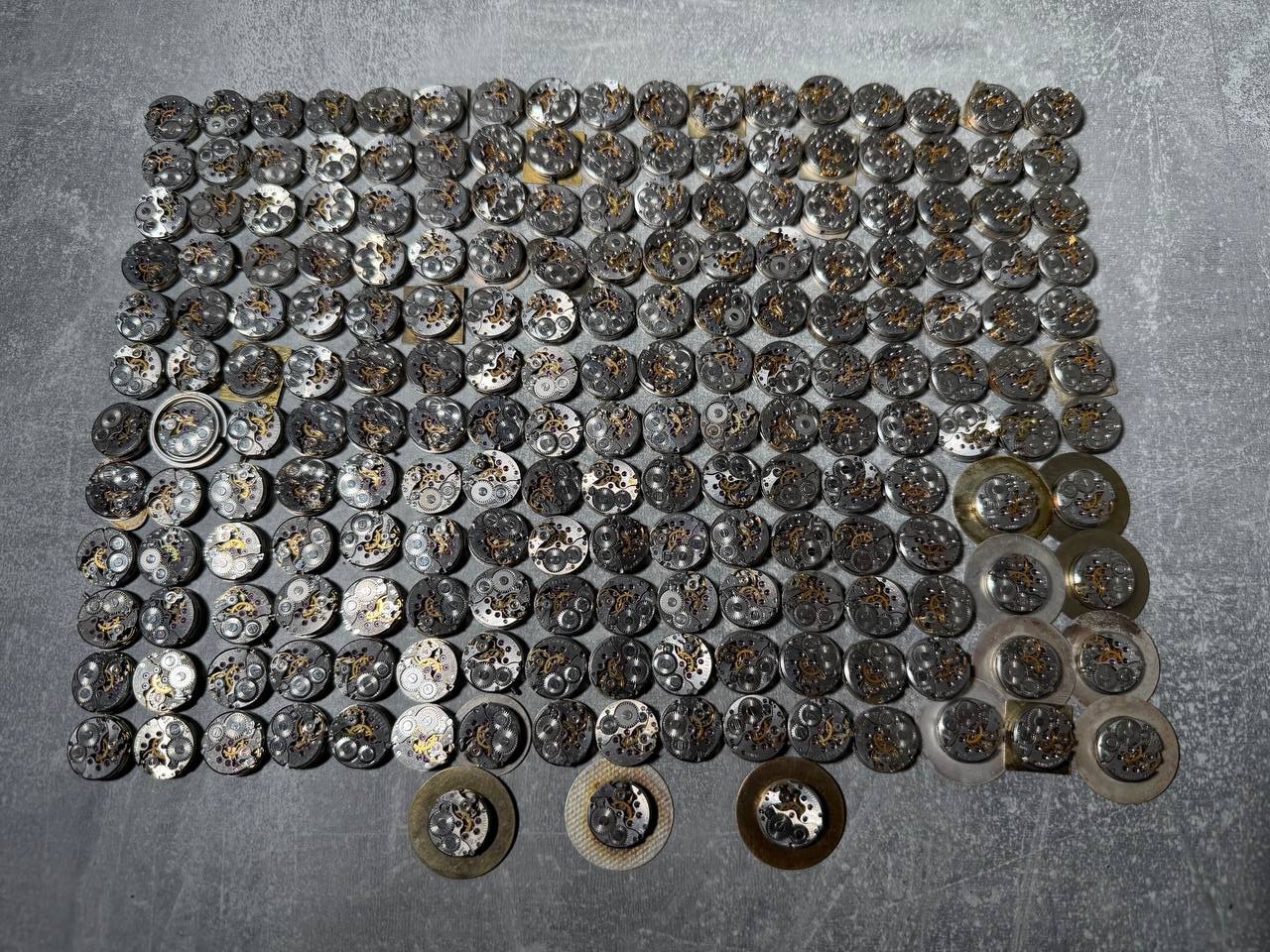 Lot of 200 CHAIKA Watch Movements 16mm USSR | Vintage Mechanical Parts Steampunk