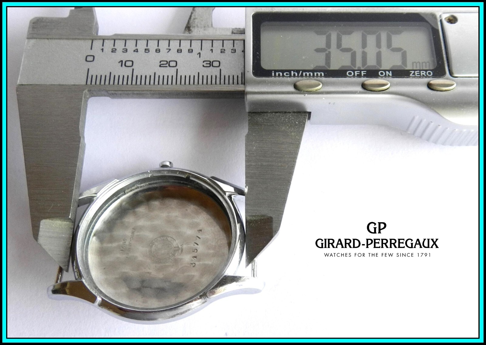 GIRARD PERREGAUX Vintage Chronograph Watch Case 1940’s for Aero Compax 22421