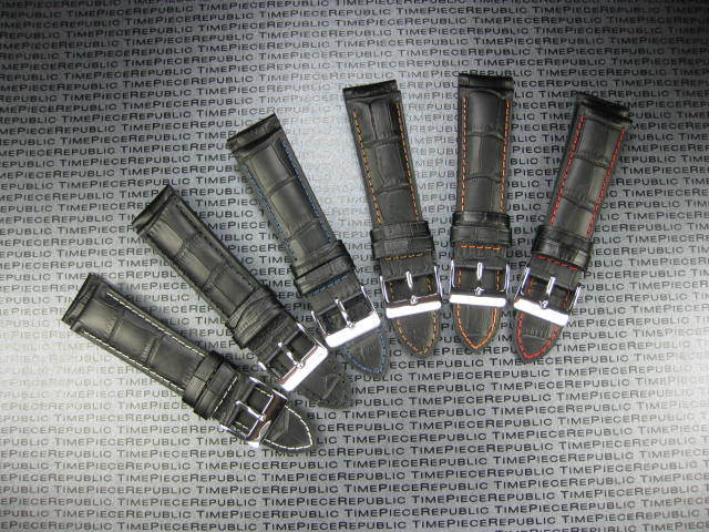 21mm Black Grain LEATHER STRAP Watch Band IWC TOP GUN Pilot Portuguese 5