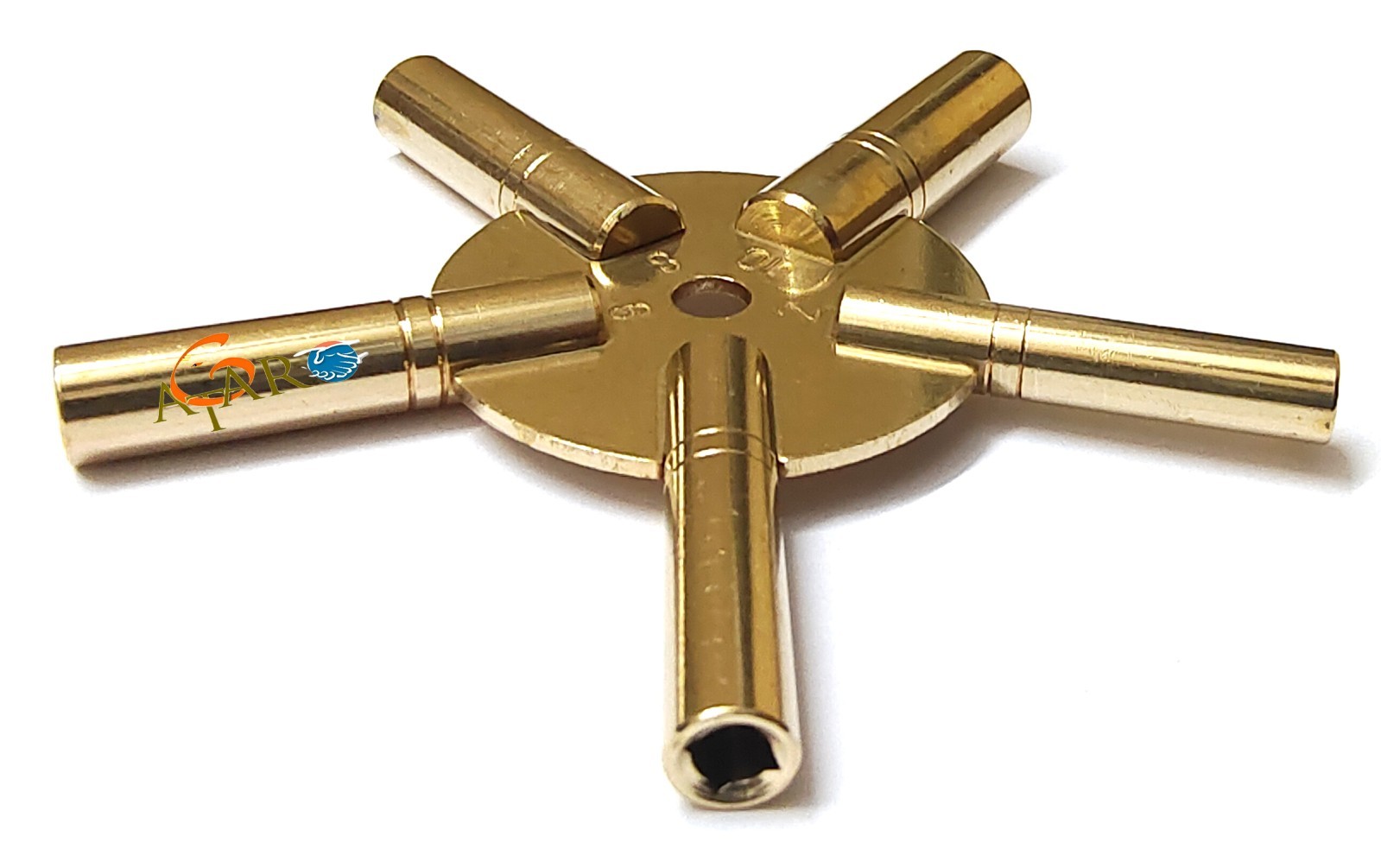 Universal Brass Wall Clock Key 5 Prong Even Number Master Clock Winding Key