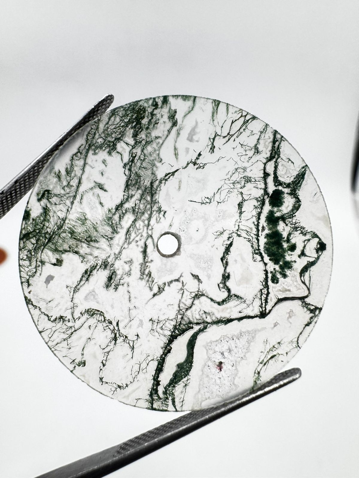 Green Moss Agate Watch Dial – 33.5 mm Round Gemstone gmc-1003W