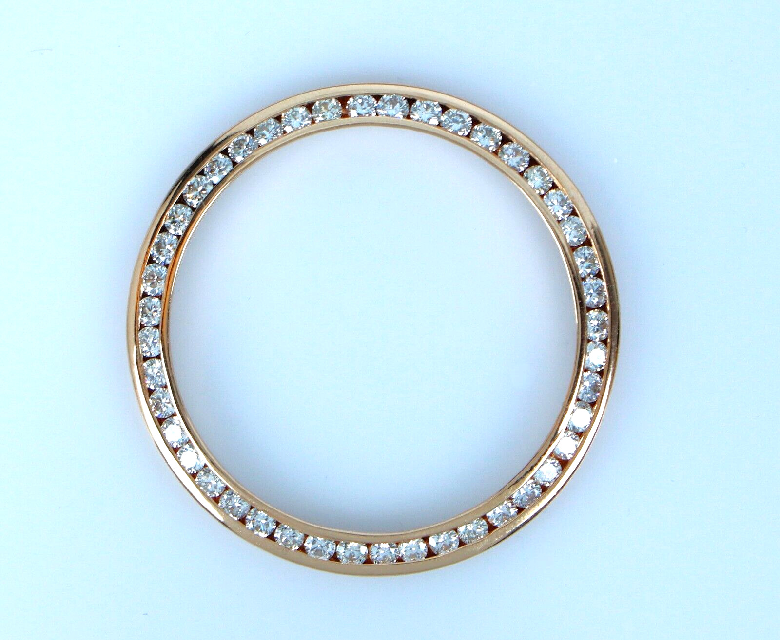 Aftermarket Rolex DateJust 10K Yellow Gold 36mm Channel Set Diamond Watch Bezel