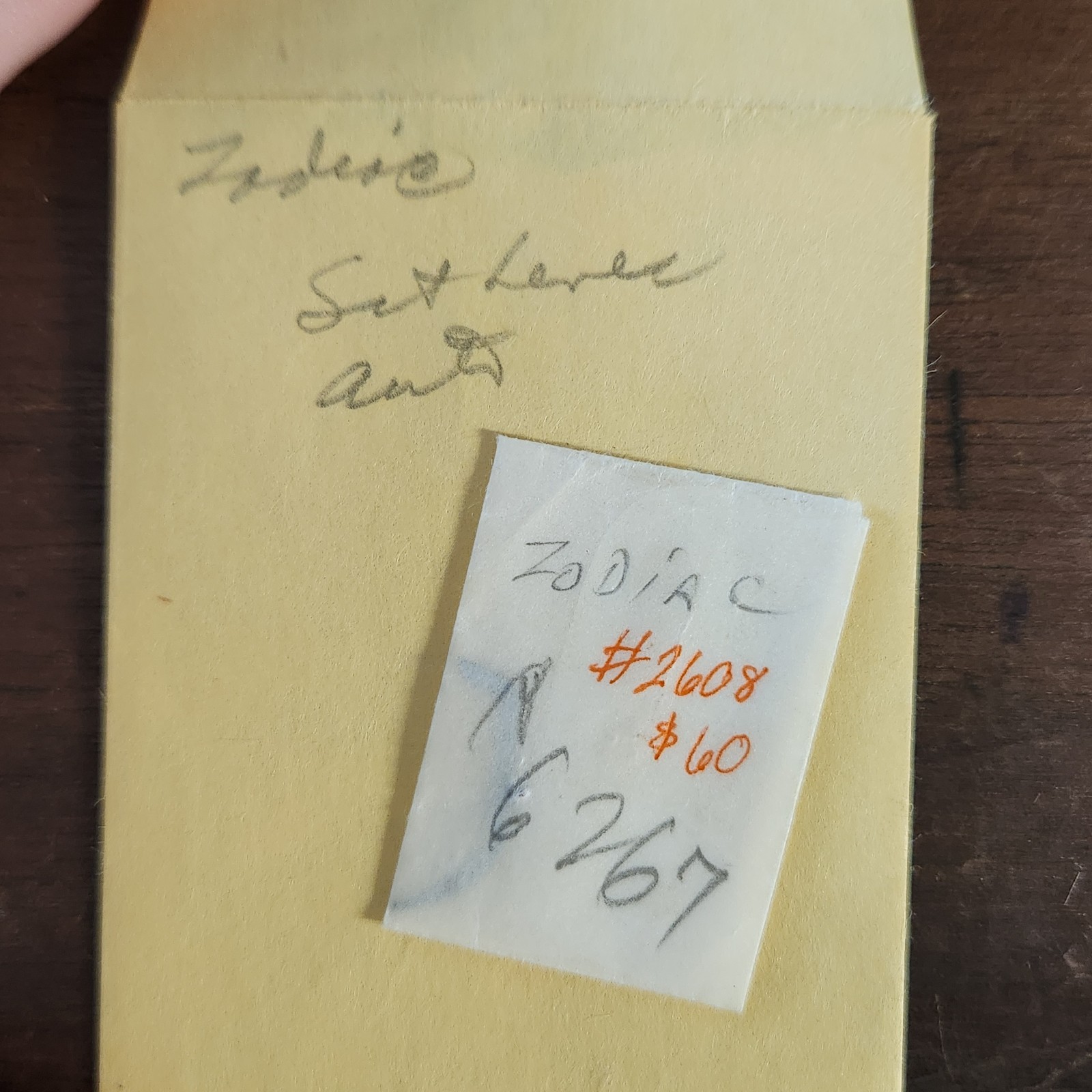 Genuine VTG Zodiac 6267 Part #2608 Set Lever And Screw NOS -Open Package