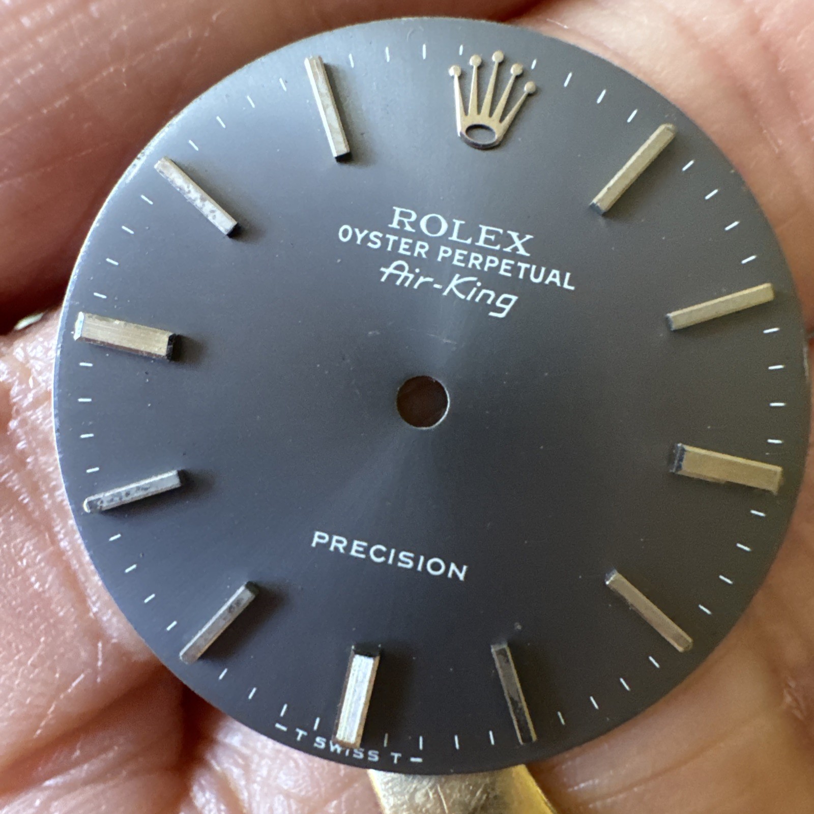 Vintage Rare Rolex Oyster Air King London Sky Grey Dial