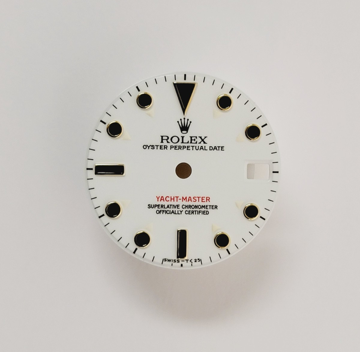 Geniune Rolex Yachtmaster Dial for 35mm White Luminous Markers 168623 168628