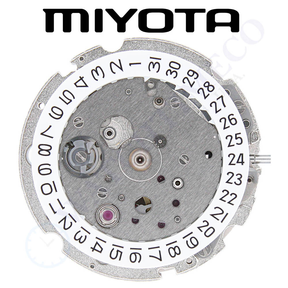 Original Miyota 8215 Japan Automatic Movement 21 Jewels, Date at 3 + Extra Parts