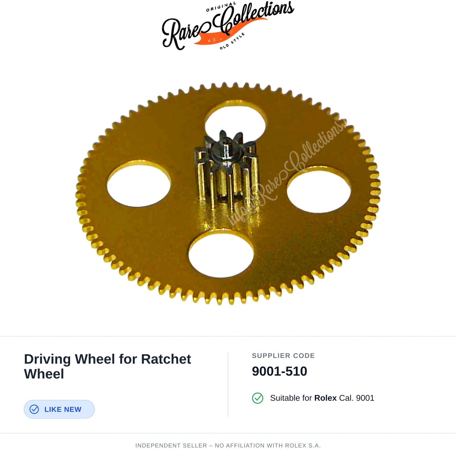 Driving Wheel for Ratchet Wheel for Rolex (cod. 9001-510) — Excellent Condition
