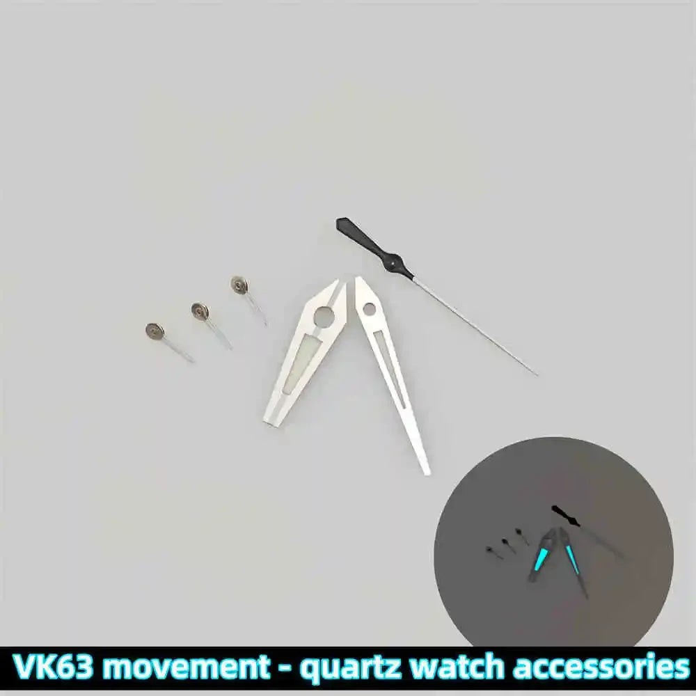 39mm Transparent Acrylic Watch Case 20mm Watch Bands Set 29.5mm Dial for VK63