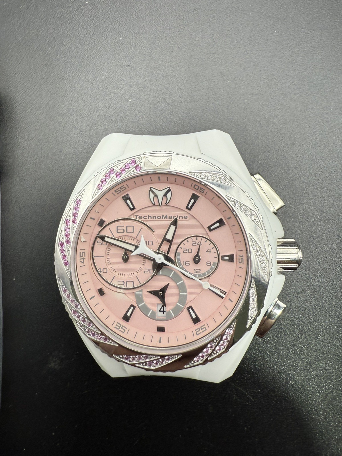 Techno Marine watch women pink With Sapphire Bezel Not Working – Needs repair C2