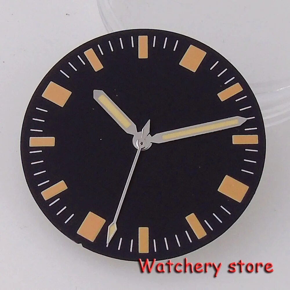 Tandorio 29MM Fit NH35 NH36 2824 PT5000 Automatic Watch Parts For Men Green Lume