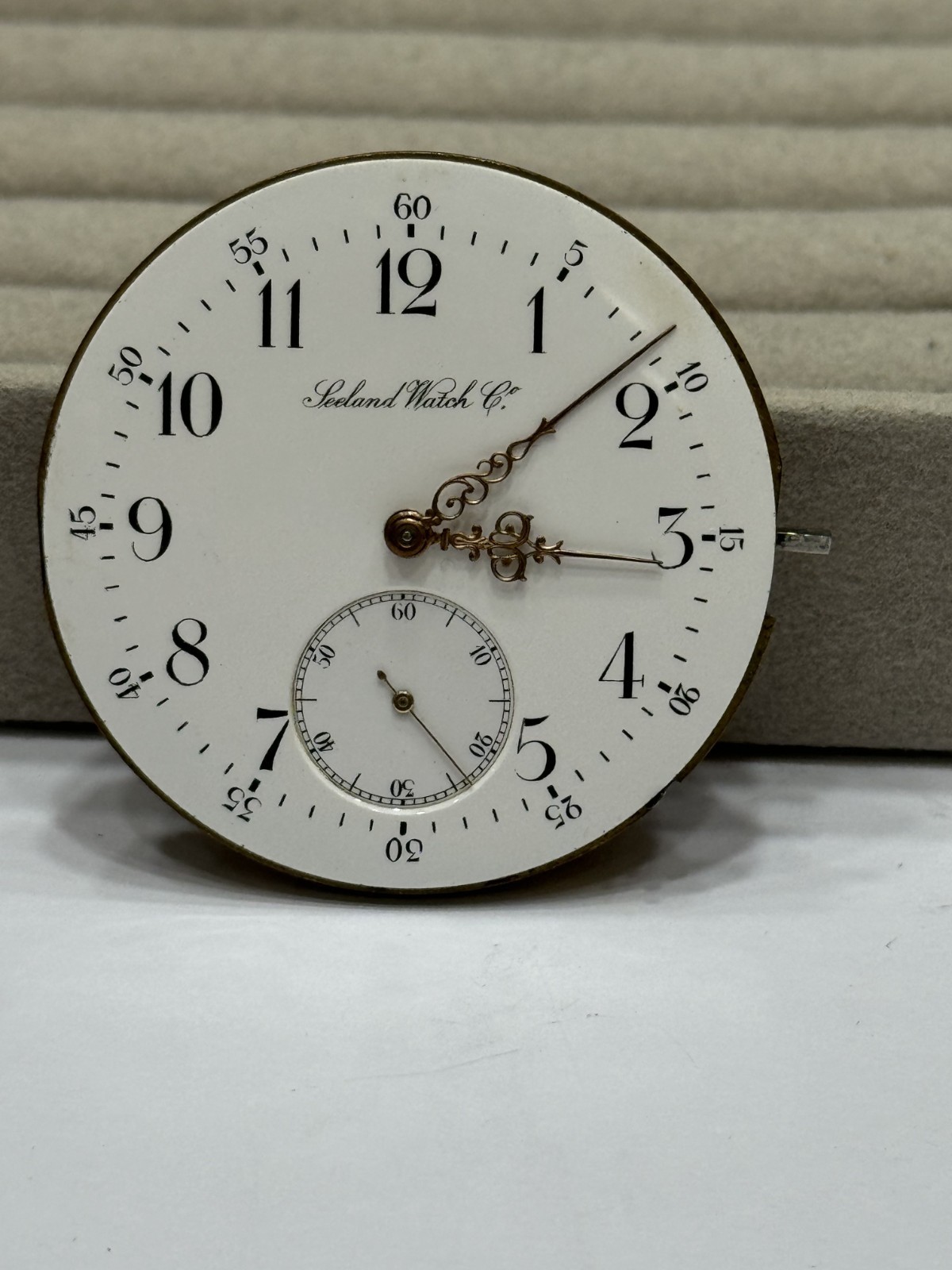 Vintage Seeland Watch Pocket Manual Movement Cal.225 Swiss Made 47.5mm Running