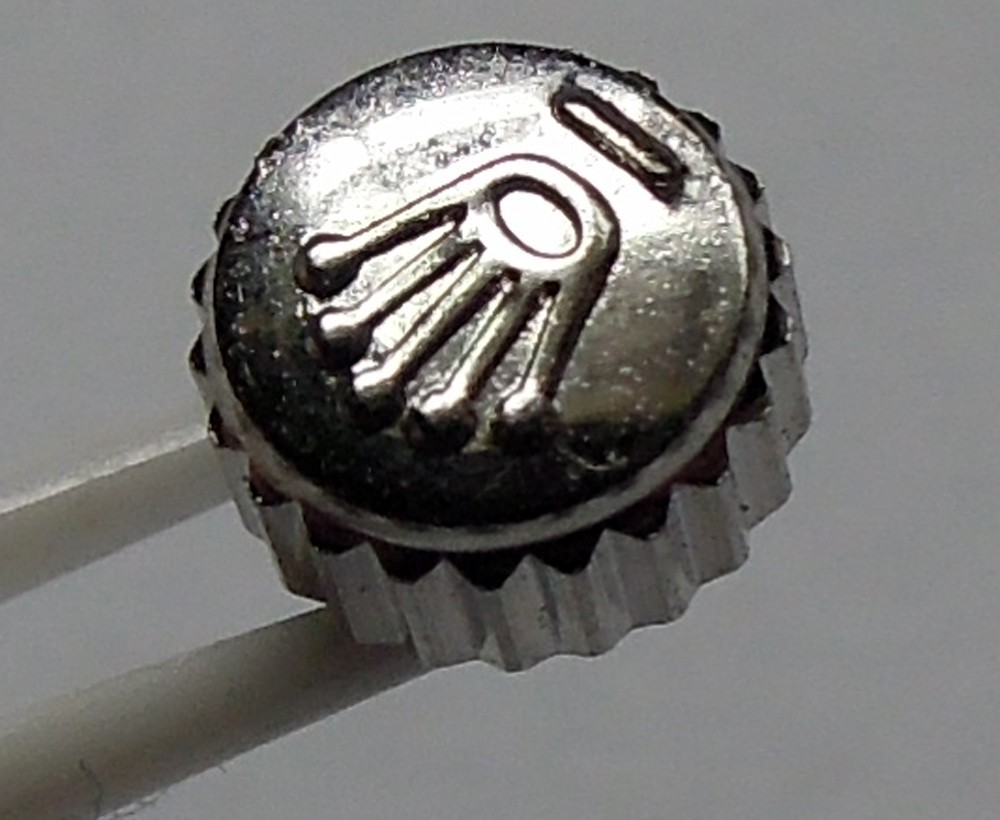 Authentic genuine Rolex 24-530-0 stainless steel date 5.3mm screw-down crown