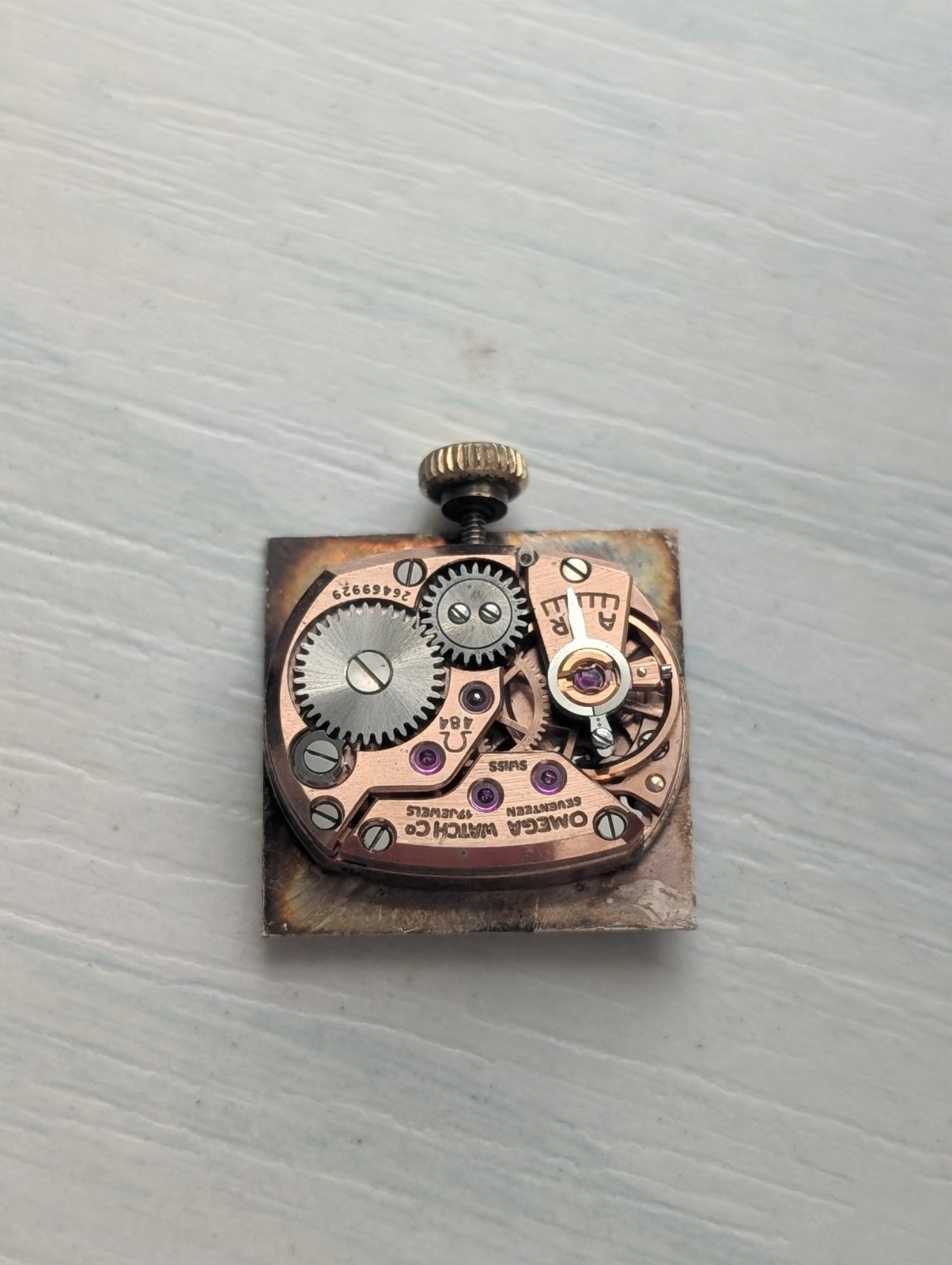 Vintage Omega 484 Mechanical Watch Movement (Runs)