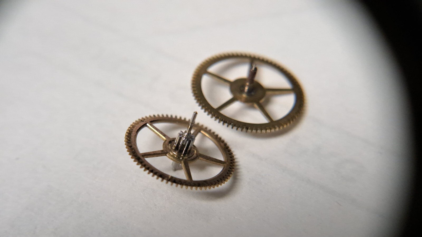 Valjoux cal 24 WHEELS x 2 (second wheel and great wheel?) -Wakmann Breitling Mil