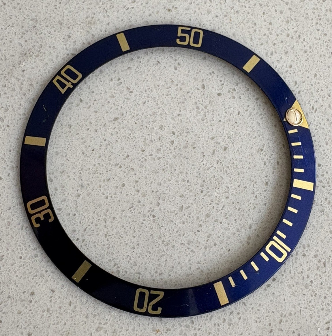 Genuine Rolex submariner 16613/16618 blue/gold tritium bezel insert