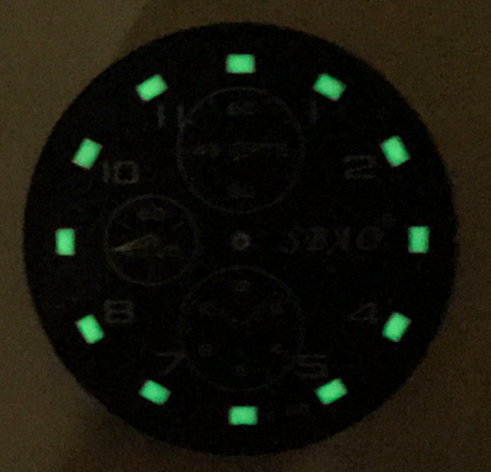 Watch Green LUME Dial Hour Markers 12 Indices Indexes Numerals Bars Parts Repair