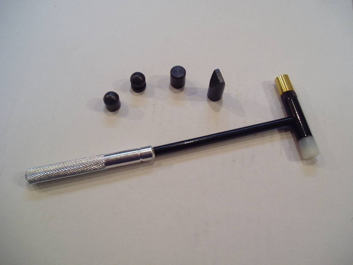 Steel Hammer Double Head Brass Plastic +4 Accessories Goldsmith Hobby Hammer