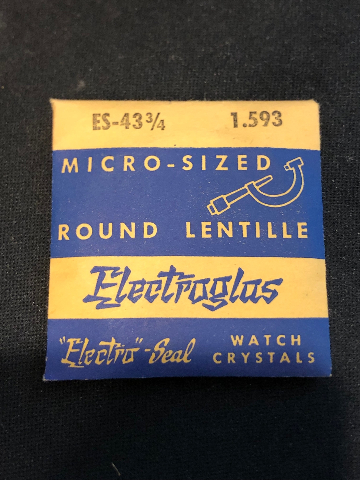 Electro-Seal ES-43¾ Pocket Watch Crystal 40.5mm (1.593″) – New
