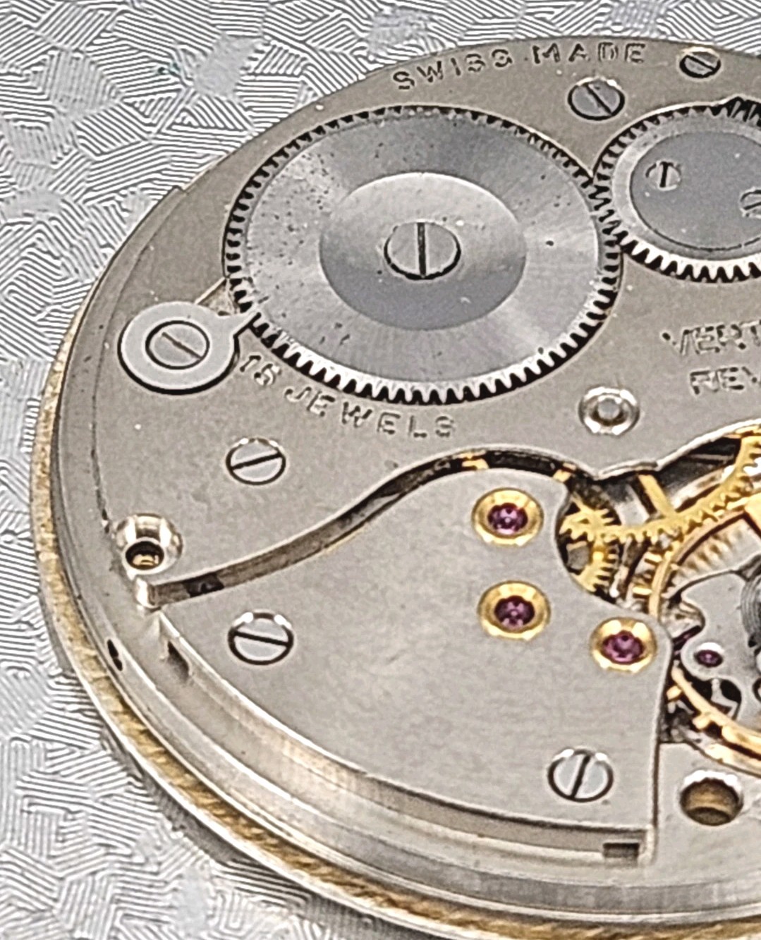 Vintage Vertex Revue cal 65 Pocket Watch Movement & dial – Garrard