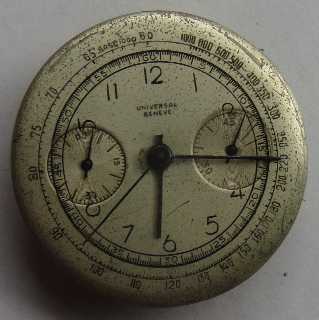 Universal Geneve Chronograph mens wristwatch movement & dial cal. 285