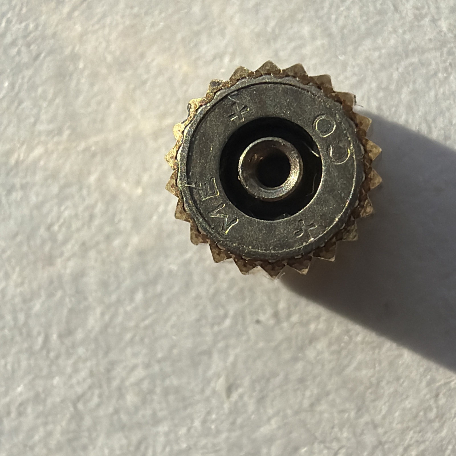AV50 VTG GoldTone Replacement Zodiac 4.0mm Watch Crown Sold As Is Condition**