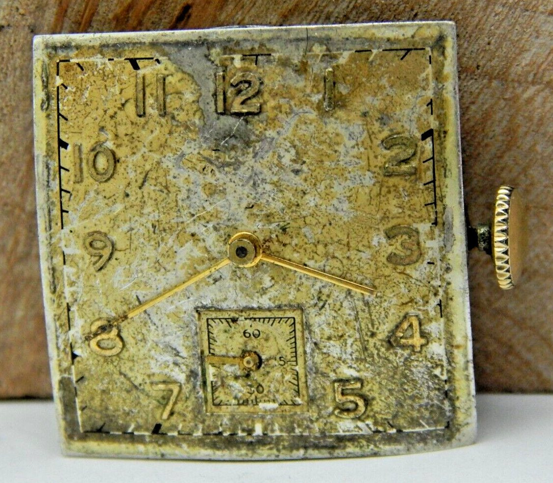 Vintage 1950 Elgin 555 8/0s 17 jewel 4 Adjustment men’s wrist watch movement