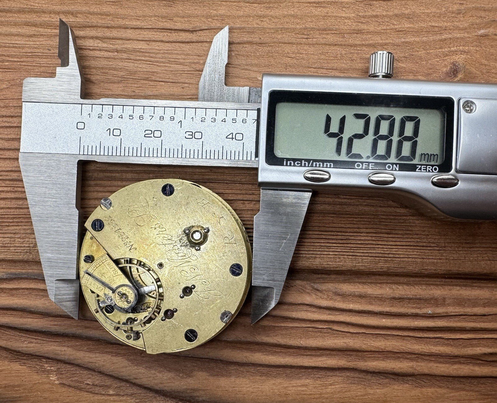 Pocket Watch Movement J N Masters of Rye Sussex 42.88mm Mens Parts Repair (319)