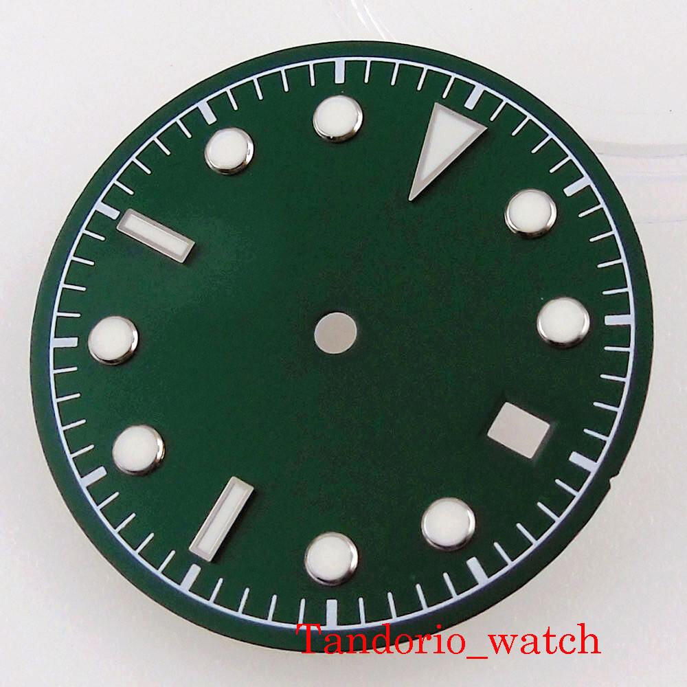 30.5mm Black Blue Green Watch Dial For NH35 NH36 MIYOTA 8215 821A 8205 Movement