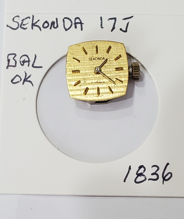 WOMENS SEKONDA 17J WRIST WATCH MOVEMENT #1836