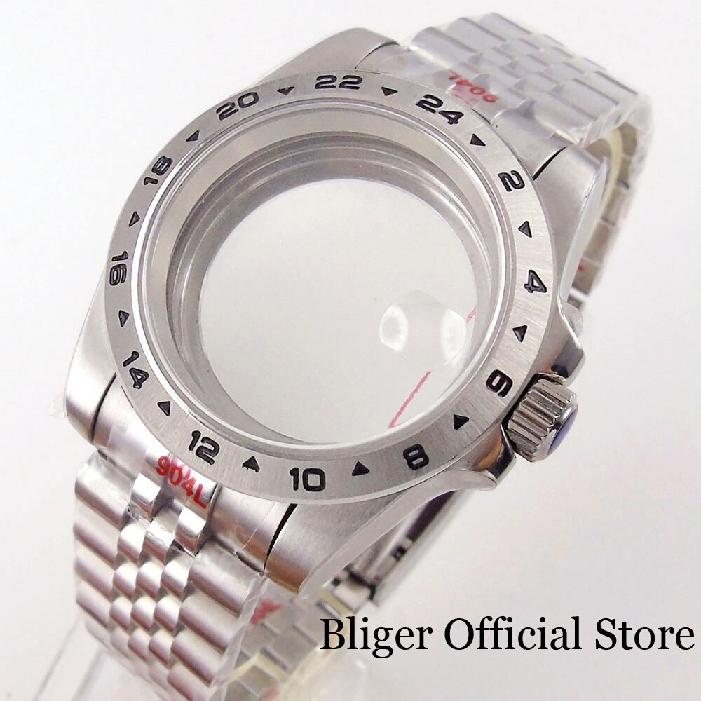 39mm Fit NH35A NH36 PT5000 NH34 GMT Diving Watch Case Sapphire Glass 24Hours