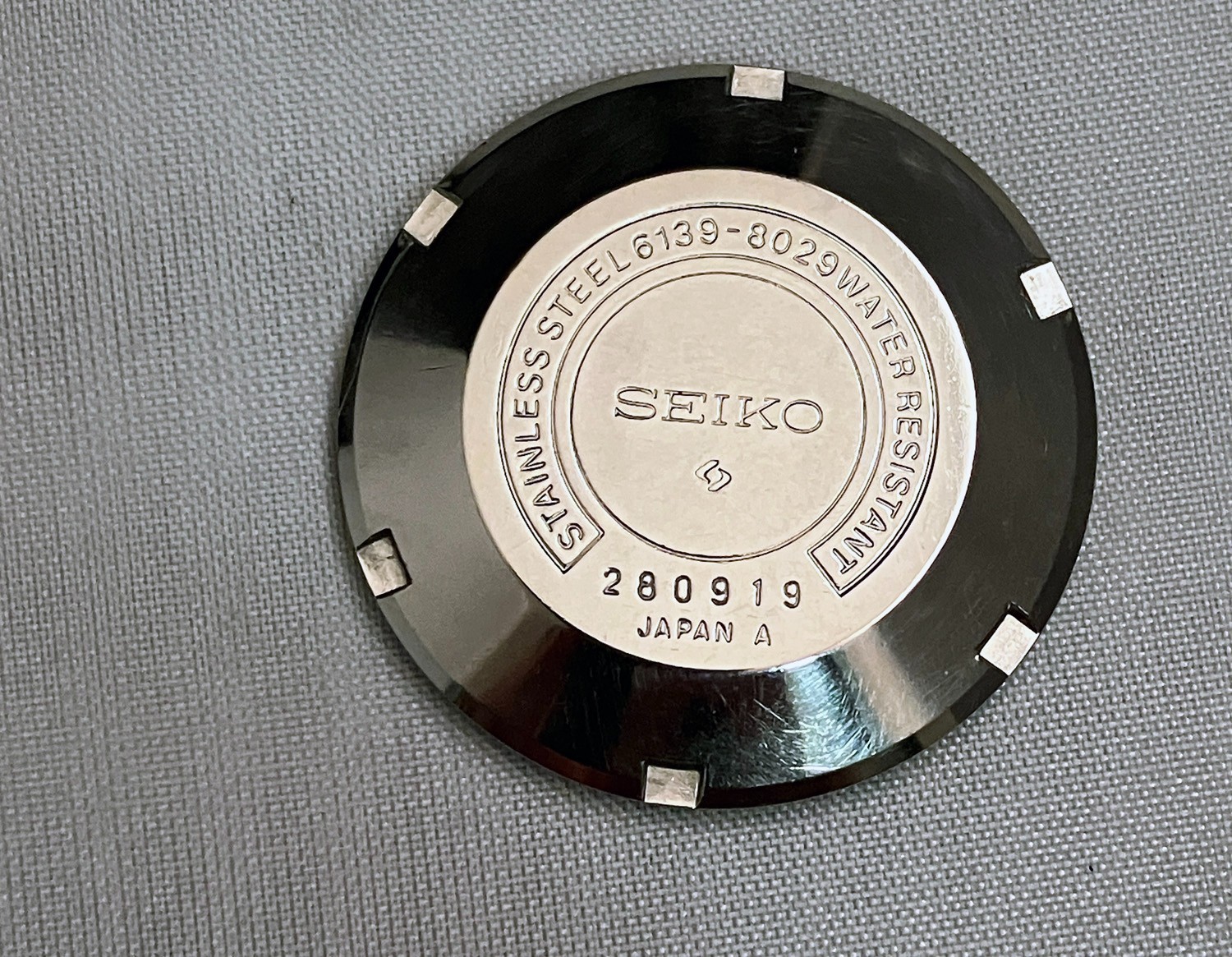 Seiko 6139-8029 Rally Screw-on Case Back 1972