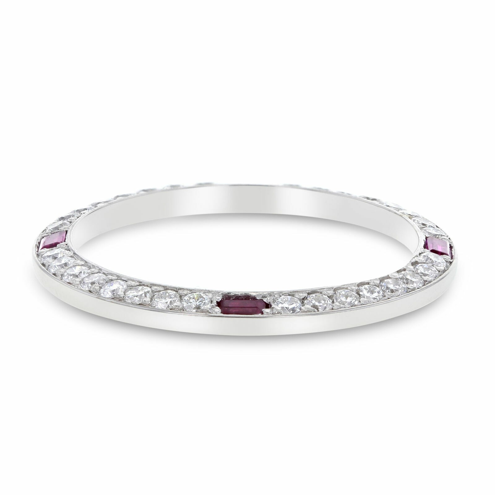 1CT BEAD NATURAL DIAMOND BEZEL 18KW FOR ROLEX DATE DATEJUST PRESIDENT RUBIES