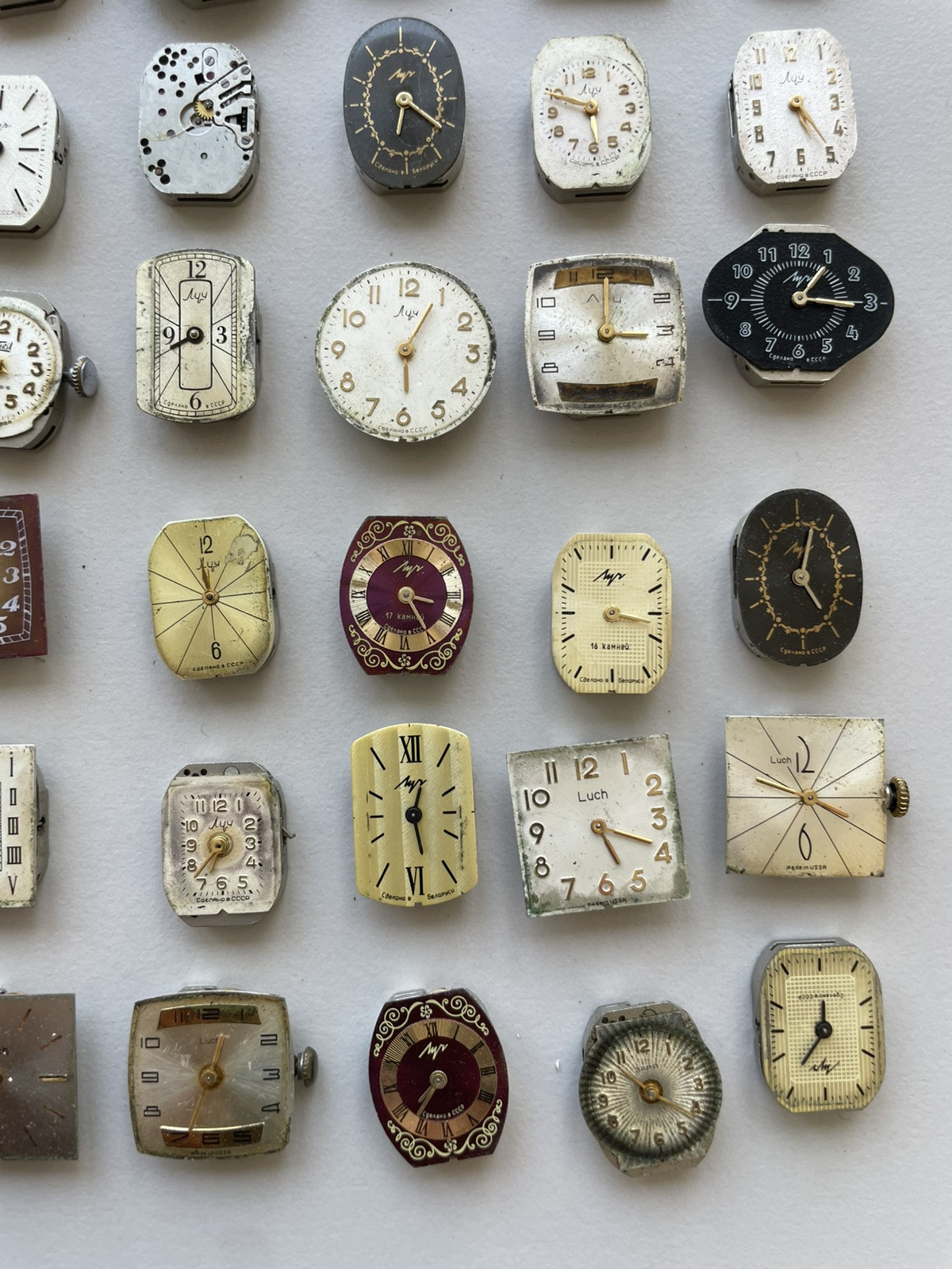 90 Pcs Mechanisms Soviet Woman Watch Movements 14×18 Steampunk Art repair DIY