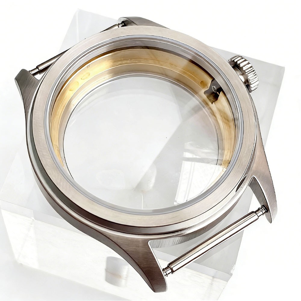 38mm Retro Sapphire Watch Case Waterproof For Seiko NH35 NH36 ETA2824 Movement