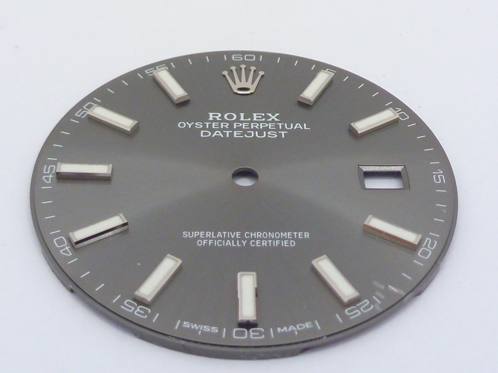 Original Rolex Datejust 126334 126300 Grey Rhodium Stick Dial 40mm New