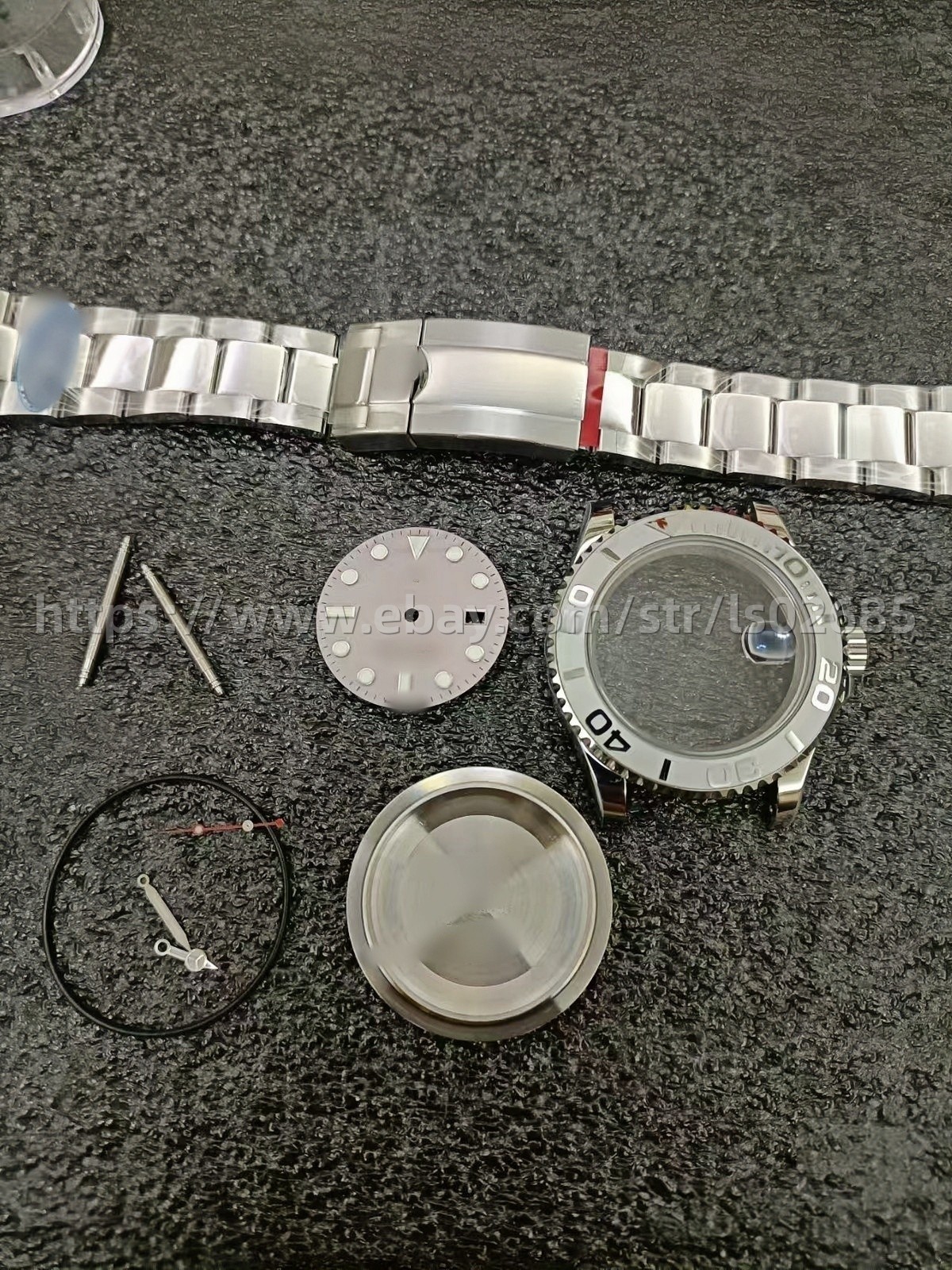 DIY SET for 3135 40MM Watch case + dial + hands + Strap sapphire