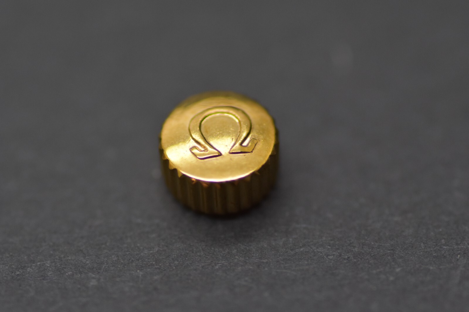 Omega Crown NOS for Speedmaster 6MM X 3.4 MM Gold Tone Stainless Steel Tap 90