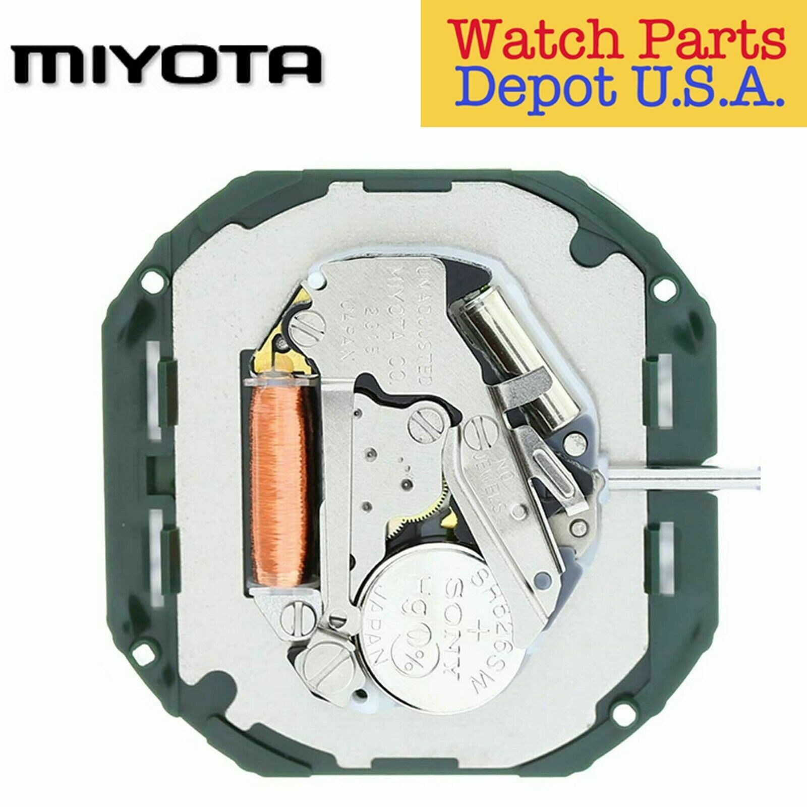 Original Miyota 2317 Japan Quartz Movement, 3 Hands, Date at 3 NEW!