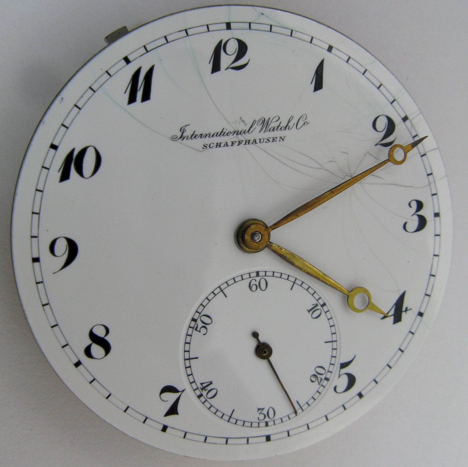 IWC 52 16 jewels pocket watch movement & dial for part … diameter 43.1 mm OF