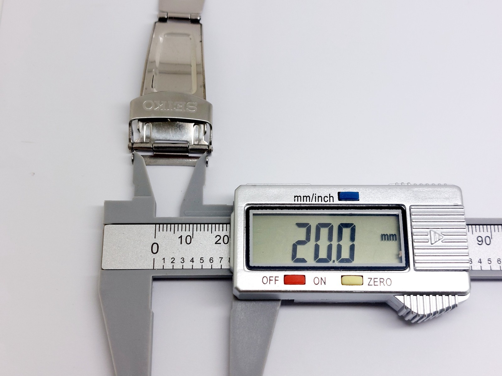 New 20mm Stainless Steel Brushed Deployment Clasp Buckle For Seiko Watch Strap