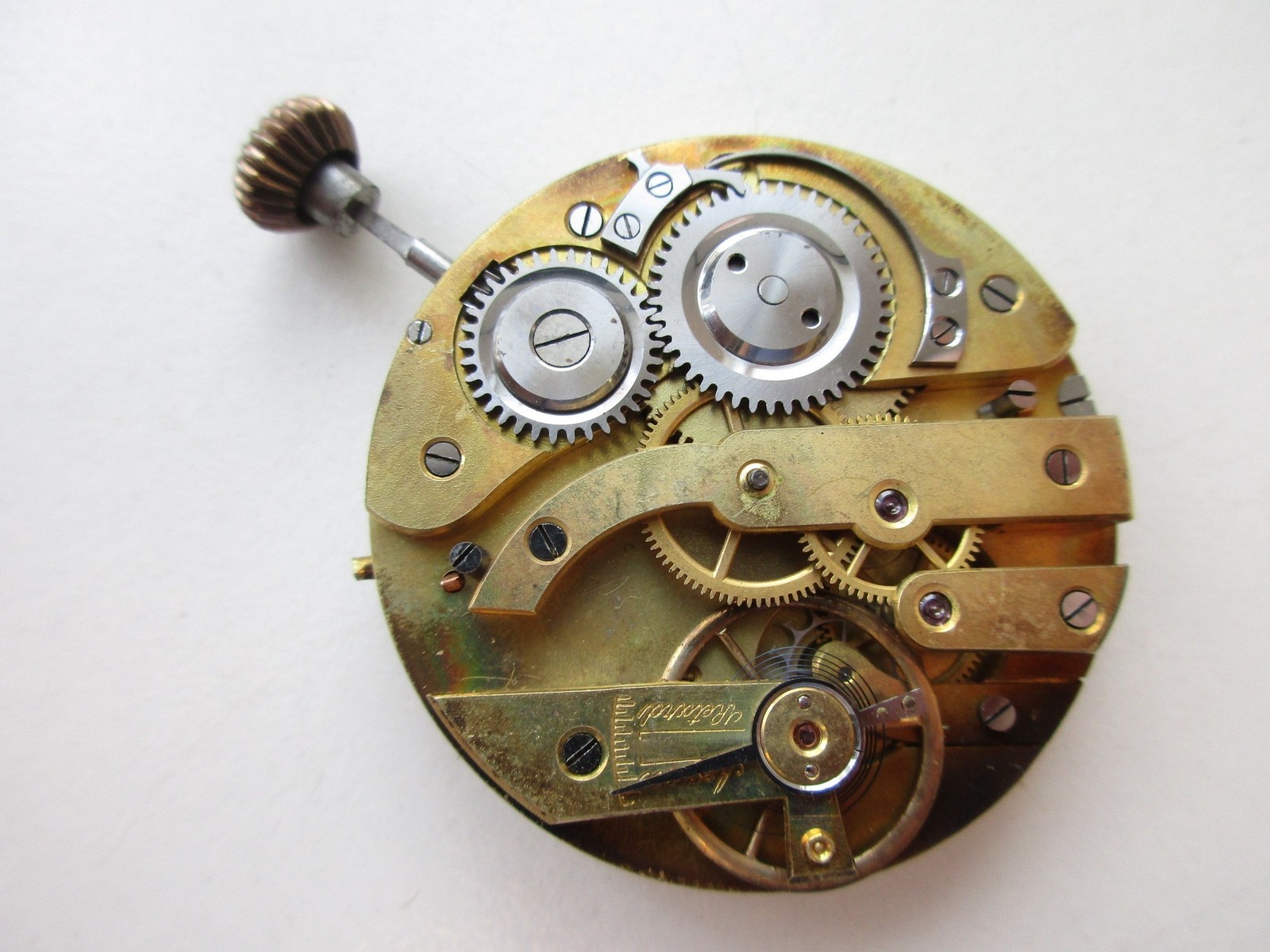 Union Pocket watch movement diam. 40.3 mm crown wind (at 12) – running