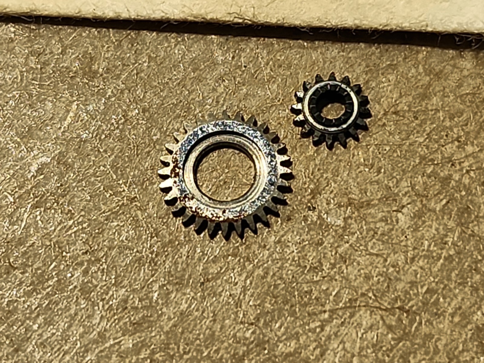 Elgin 8/0 Parts-Clutch Wheel, Click Springs, Crown Wheel, Bevel Pinion