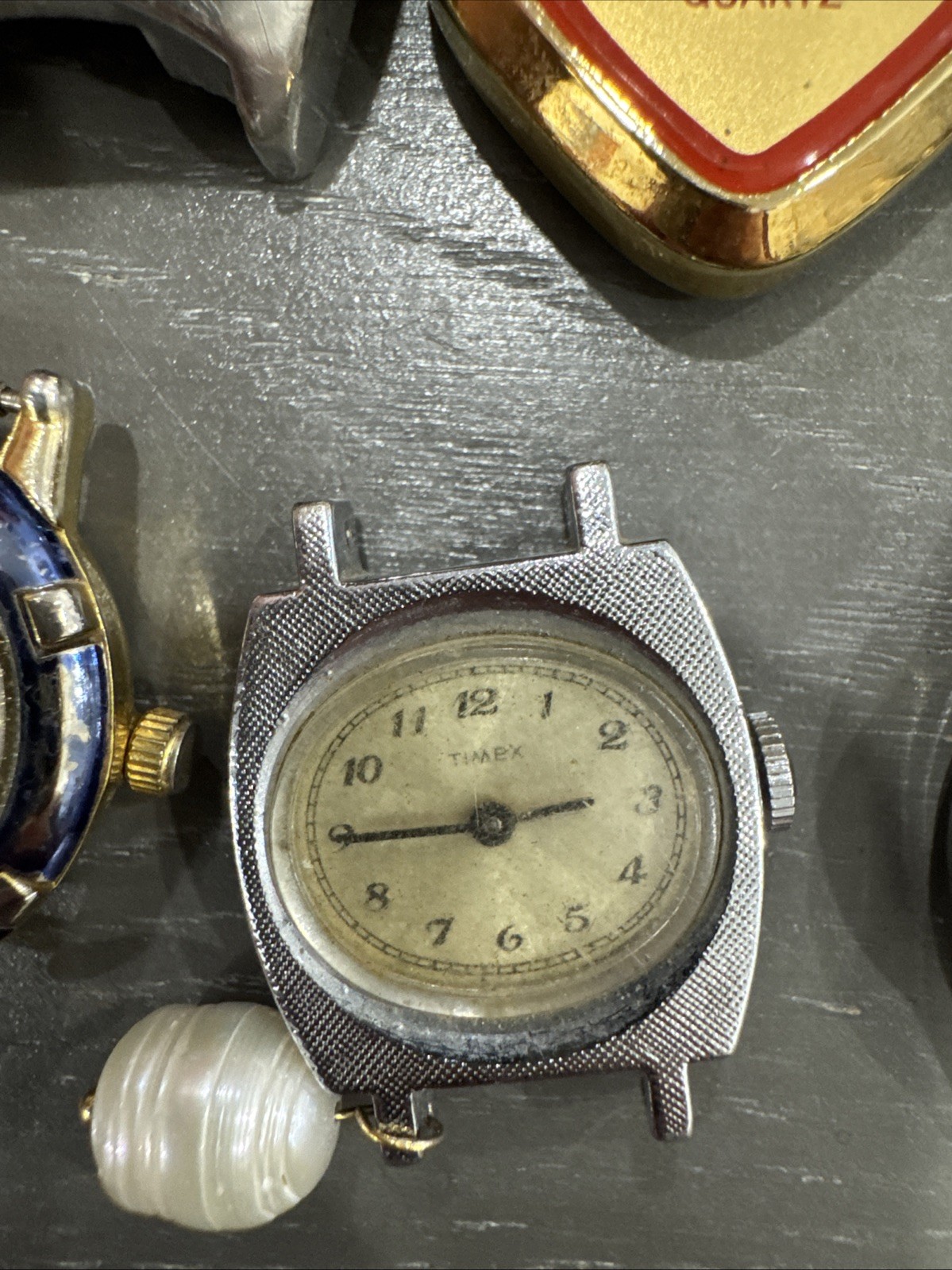 Vintage Lot Of 8 Watches Without Bands For Parts Or Repairs. Unique, Collectible