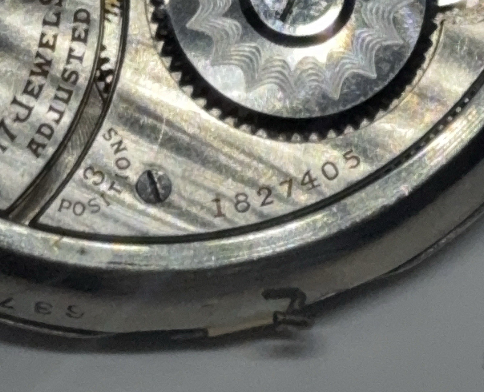 Hamilton Pocket Watch 914 Movement 17 Jewels 3 Positions 1917 12s Does Not Run